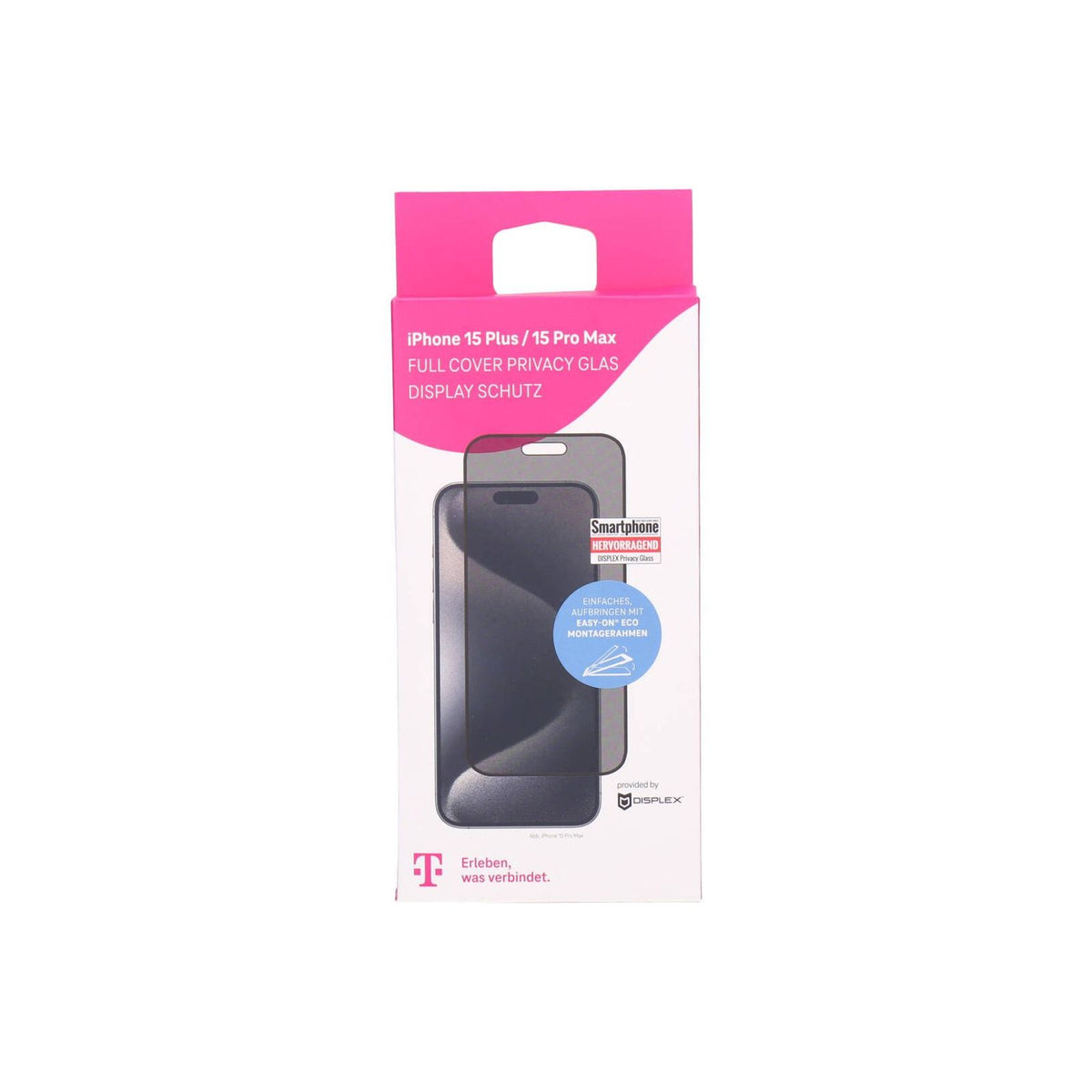 Produktbild Displayschutzglas - Displex Full Cover Privacy Glas iPhone 15 Plus