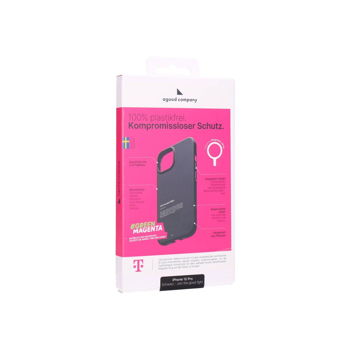 Produktbild Smartphone-Hülle - agood Handyhülle Schwarz passend für Apple iPhone 15 Pro