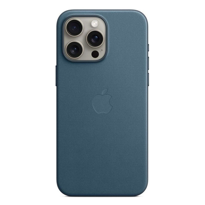 Apple iPhone 15 Pro Max Feingewebe Case Pazifik blau mit MagSafe