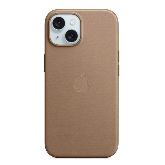 Apple iPhone 15 Feingewebe Case taupe mit MagSafe