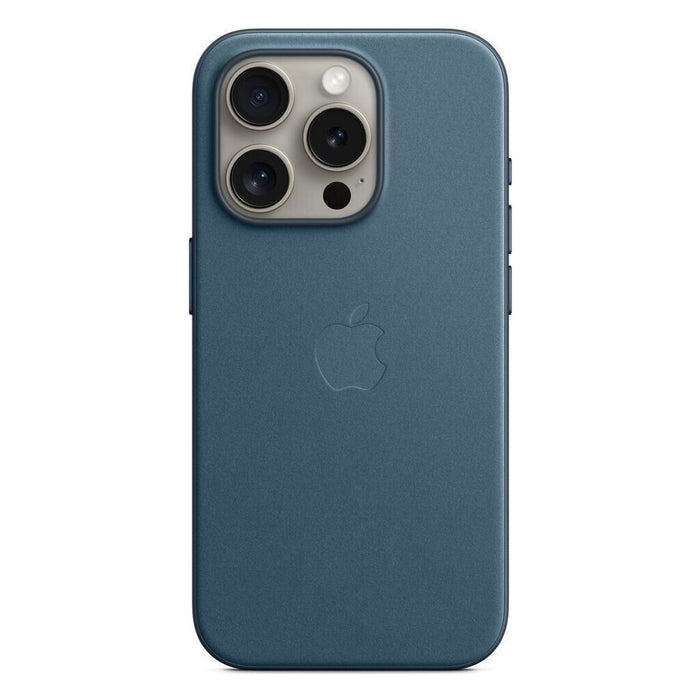 Apple iPhone 15 Pro Feingewebe Case Pazifik blau mit MagSafe