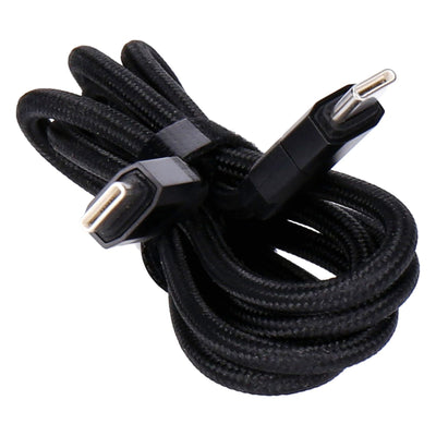 Lade- und Synchonisierungskabel 1,2 m USB-C auf USB-C Stoff ummantelt schwarz