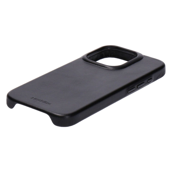 Mobilize Protection Pack iPhone 15 Pro Ledercase schwarz und Displayschutz transparent