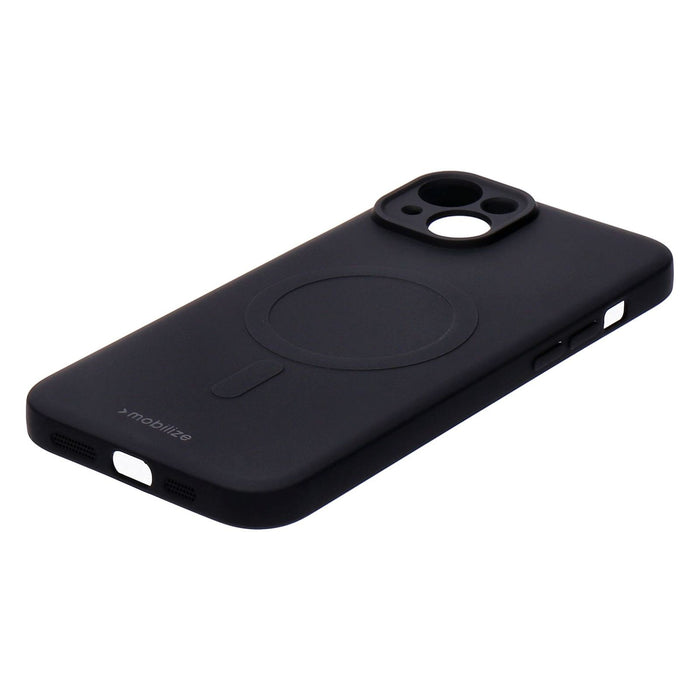 Mobilize Protection Pack iPhone 15 Plus Silikon Case schwarz und Displayschutz