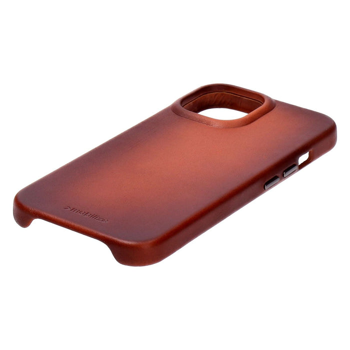 Mobilize Protection Pack iPhone 15 Leder braun Ledercase braun und Displayschutz