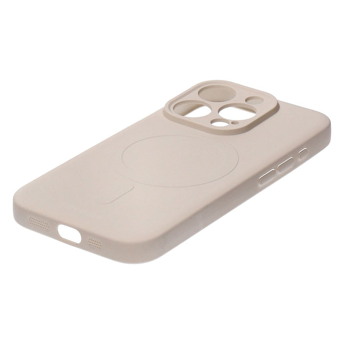 Mobilize Protection Pack iPhone 15 Pro Silikon Case creme und Displayschutz