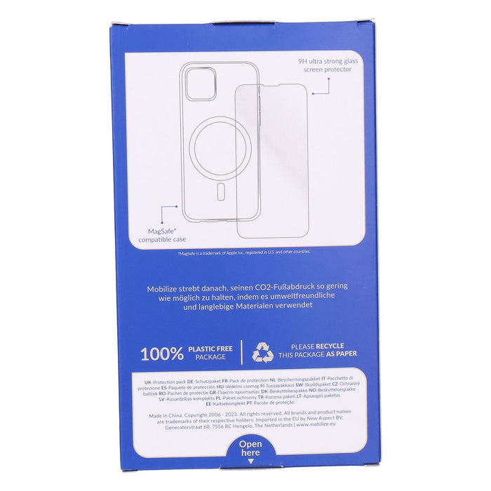 Mobilize Protection Pack iPhone 15 Pro Silikon Case schwarz und Displayschutz