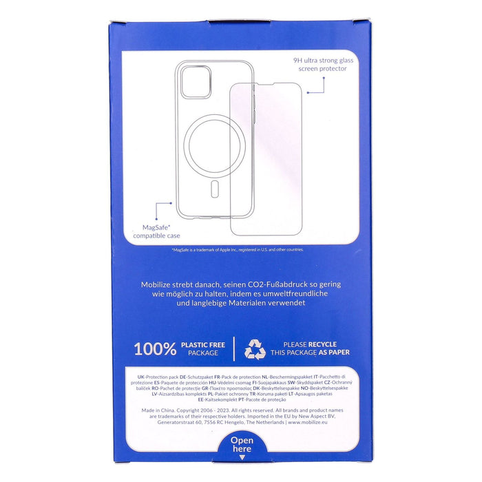 Mobilize Protection Pack iPhone 15 Plus Ledercase braun und Displayschutz