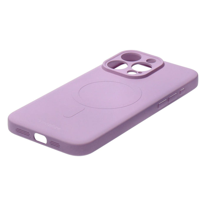 Mobilize Protection Pack iPhone 15 Pro Max Silikon Case lavendel und Displayschutz
