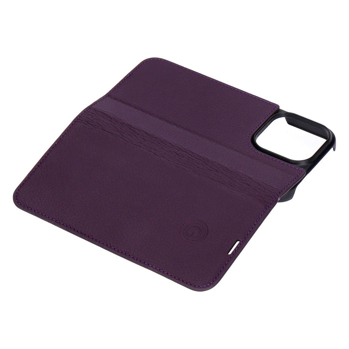 Mike Galeli Book Case Marc für iPhone 16 Pro Leder Case in Aubergine