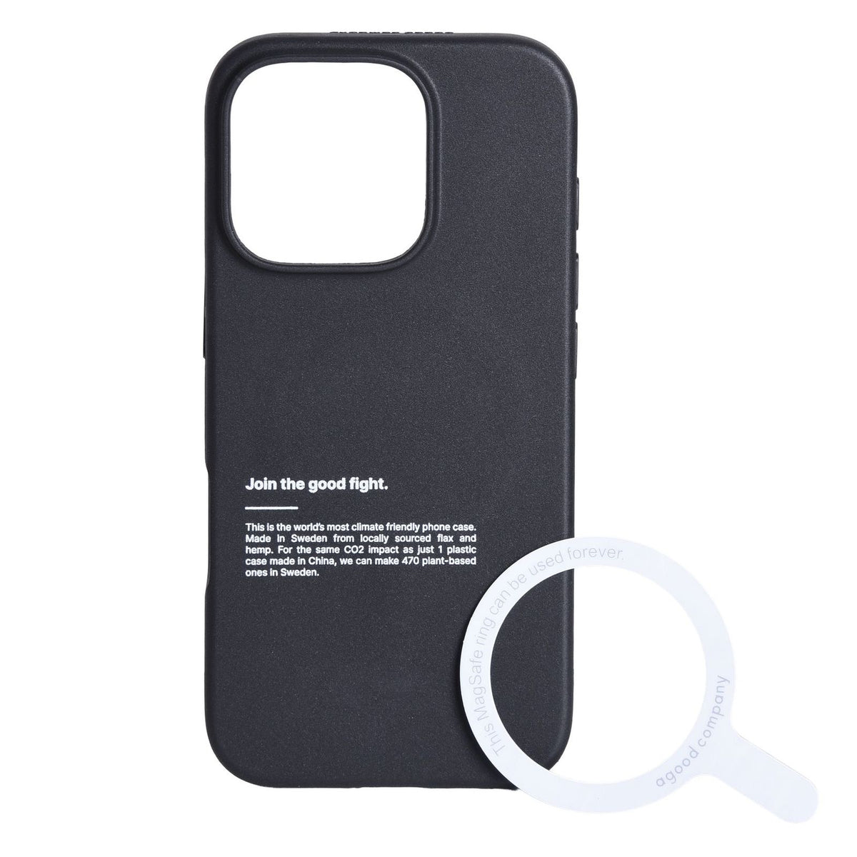 Produktbild Smartphone-Hülle - agood company PLANTPRTCT Case schwarz passend für iPhone 16 Pro mit Magsafe