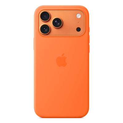 Silikon Case orange passend für iPhone 17 Pro Max mit Magsafe