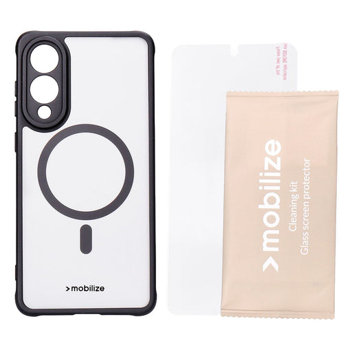 Produktbild Smartphone-Hülle - Mobilize Protection Pack passend für Samsung S25 Edge Hybrid Clearblack Case und Displayschutz