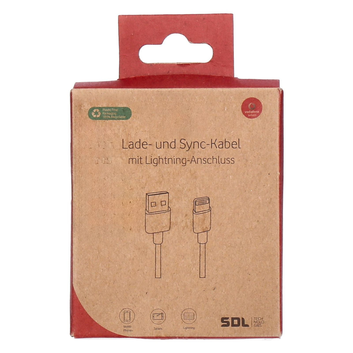 Produktbild USB-Kabel - SDL Lade- und Synchonisierungskabel 1,2 m USB-A auf Lightning schwarz