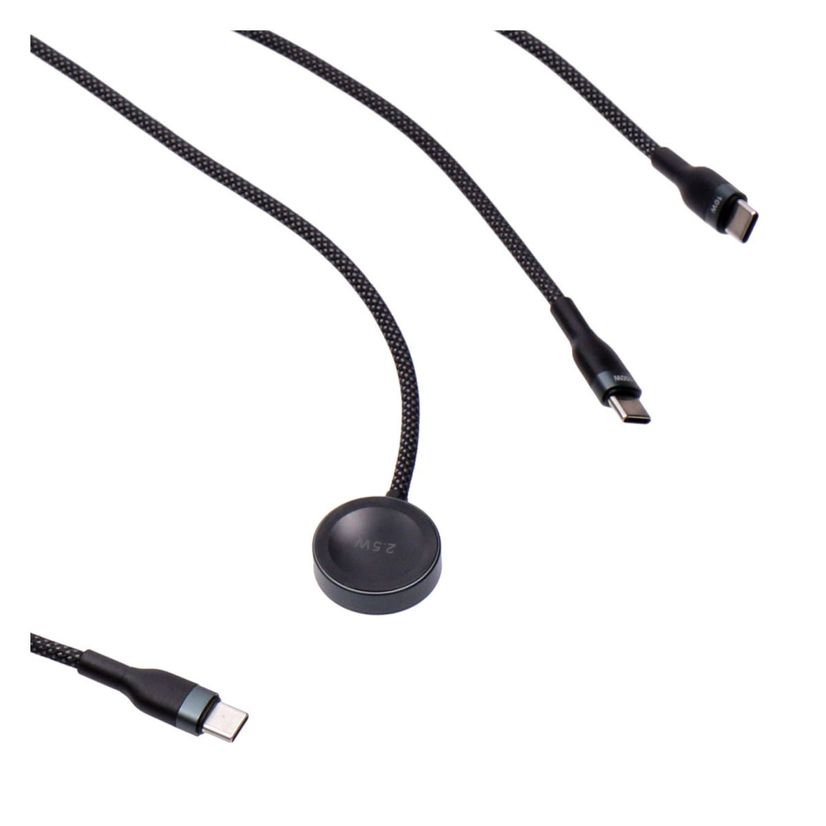 Produktbild USB-Ladegerät - SDL 3 in 1 Lade und Sync-Kabel schwarz passend für Apple Watch, Lightning und USB-C