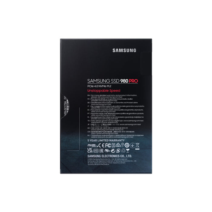 Samsung 980 PRO M.2 1000 GB PCI Express 4.0 V-NAND MLC NVMe