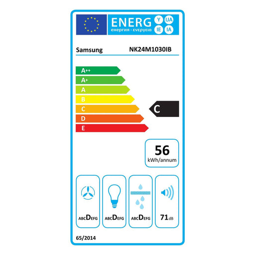 Produktbild Unterbauhaube - Samsung NK24M1030IB/UR Dunstabzugshaube Unterbau Schwarz 392 m³/h