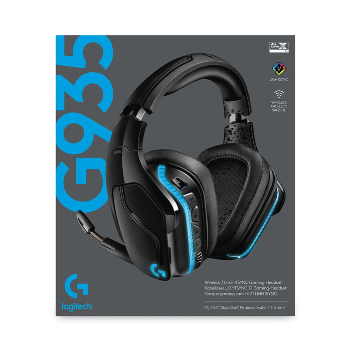 Logitech G935 Gaming Headset Kopfhörer Verkabelt & Kabellos Kopfband Schwarz, Blau