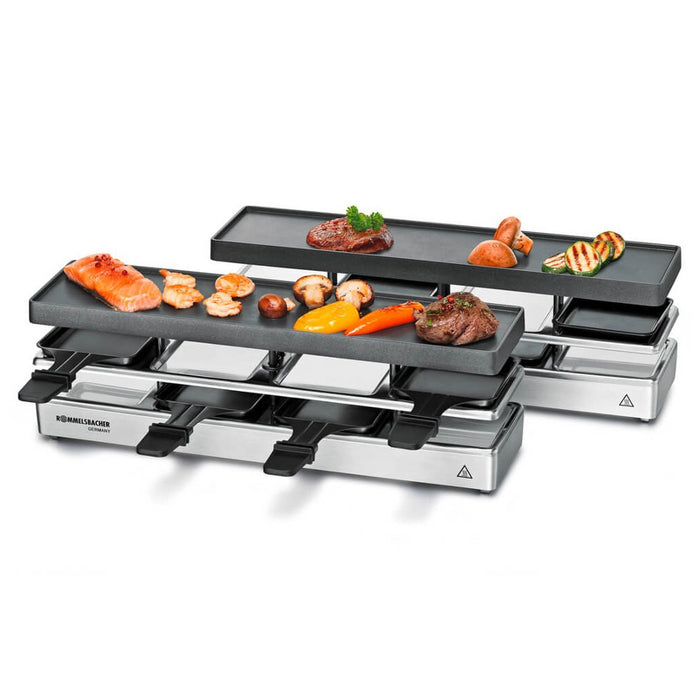 Rommelsbacher RC 1600 Raclette Grill 8 Person(en) 795 W Schwarz, Silber