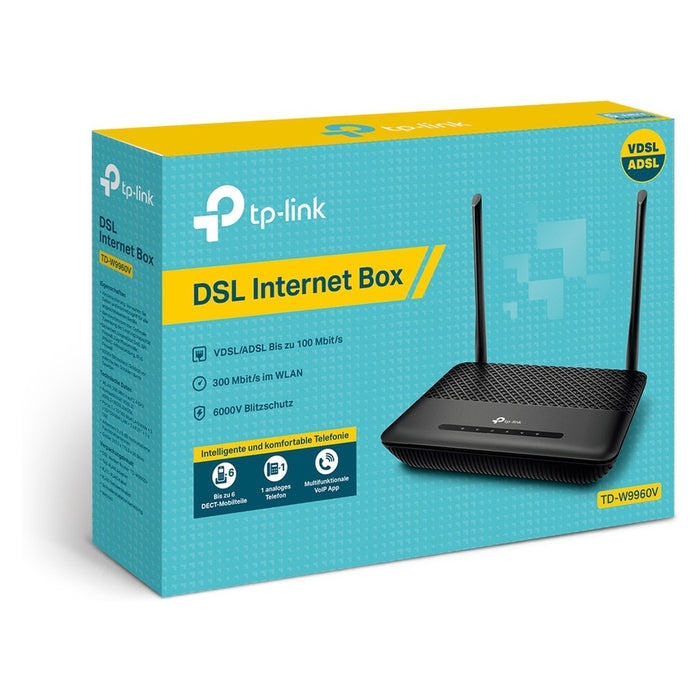 TP-Link TD-W9960V WLAN-Router Gigabit Ethernet Einzelband (2,4GHz) 4G Schwarz