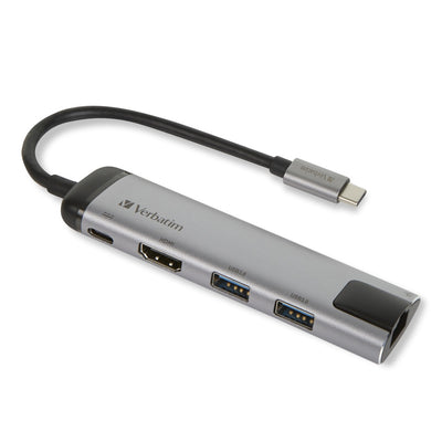 49141 Schnittstellen-Hub USB 3.2 Gen 1 (3.1 Gen 1) Type-C 1000 Mbit/s Schwarz, Silber