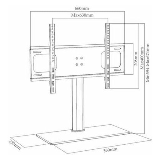 Produktbild TV-Standfuß - VCM B-TTS 600 TV-Standfuß schwarz