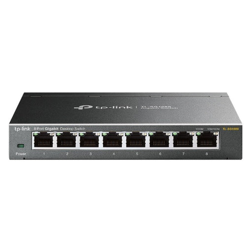 Produktbild Netzwerk-Switch - TP-Link TL-SG108S Unmanaged L2 Gigabit Ethernet (10/100/1000) Schwarz