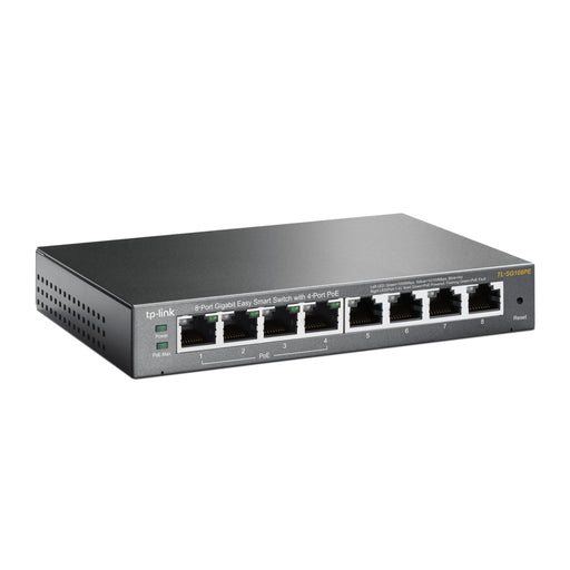 Produktbild Netzwerk-Switch - TP-Link TL-SG108PE Unmanaged Gigabit Ethernet (10/100/1000) Power over Ethernet (PoE) Schwarz