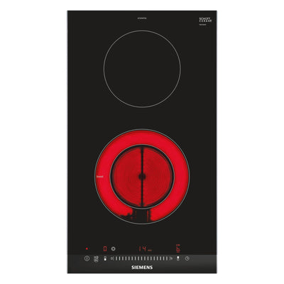 iQ300 ET375FFP1E Glaskeramikkochfeld Integriert 2 Zone(n) Schwarz, Edelstahl