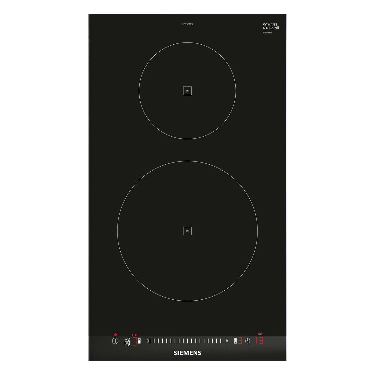 Produktbild Induktions-Kochfeld - Siemens iQ100 EH375FBB1E Induktionskochfeld 2 Zone(n) Integriert schwarz