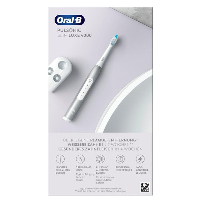 Oral-B Pulsonic Slim Luxe 4000 Erwachsener Ultraschall-Zahnbürste Platin