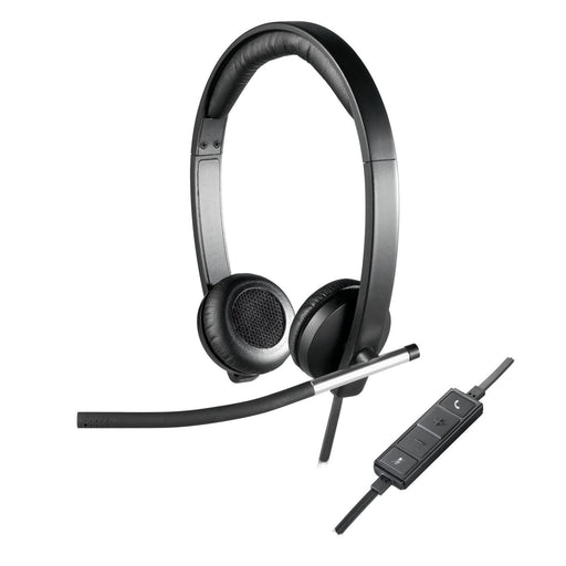 Produktbild PC-Headset - Logitech USB Headset Stereo H650e Kopfhörer Verkabelt Kopfband Büro/Callcenter Schwarz, Silber