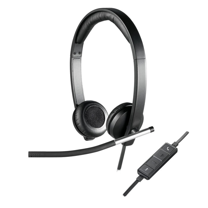 Logitech USB Headset Stereo H650e Kopfhörer Verkabelt Kopfband Büro/Callcenter Schwarz, Silber