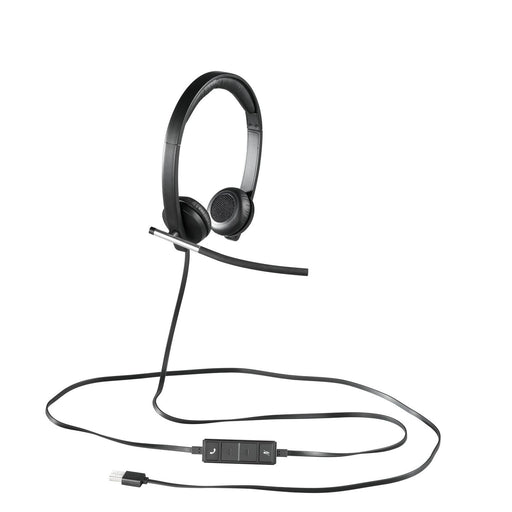 Produktbild PC-Headset - Logitech USB Headset Stereo H650e Kopfhörer Verkabelt Kopfband Büro/Callcenter Schwarz, Silber