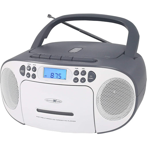 Produktbild CD-Radiorecorder - Reflexion RCR2260 tragbareres Radio mit CD-Player und Kassettendeck in grau, weiß