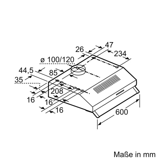 Produktbild Deckenhaube - Neff DEB 1612 N (D16EB12N0)