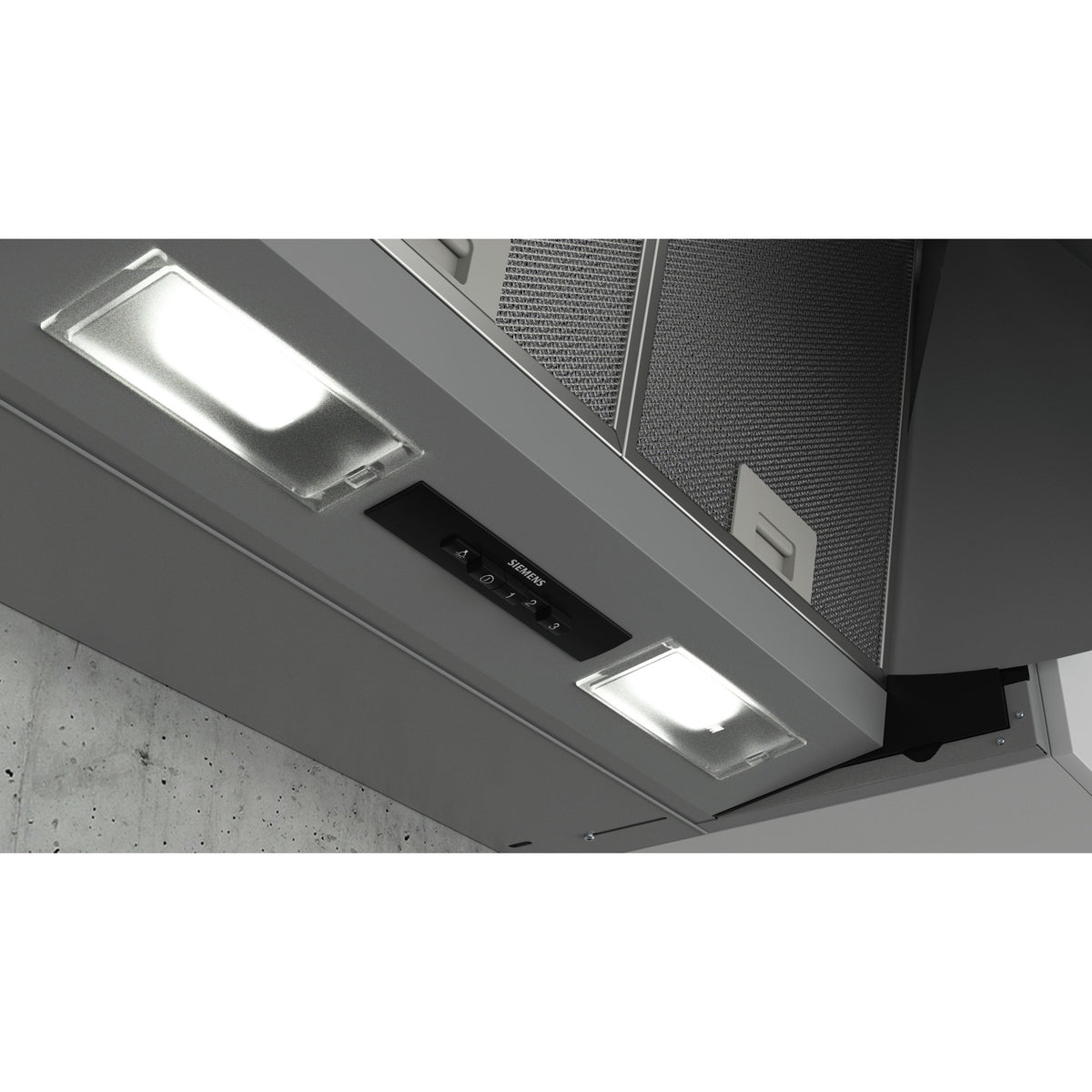 Produktbild Zwischenbauhaube - Siemens iQ100 LE63MAC00 Dunstabzugshaube eingebaut Edelstahl 360 m³/h D