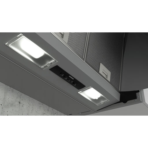 Produktbild Zwischenbauhaube - Siemens iQ100 LE63MAC00 Dunstabzugshaube eingebaut Edelstahl 360 m³/h D