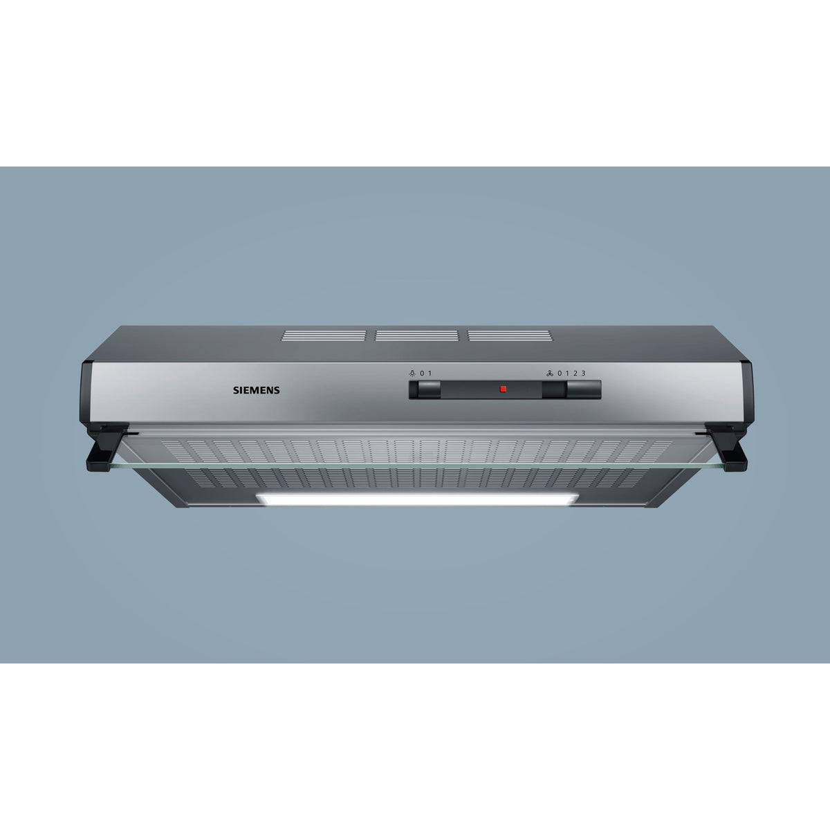 Produktbild Wandhaube - Siemens iQ100 LU62LFA51 Dunstabzugshaube Wandmontiert Silber 250 m³/h D