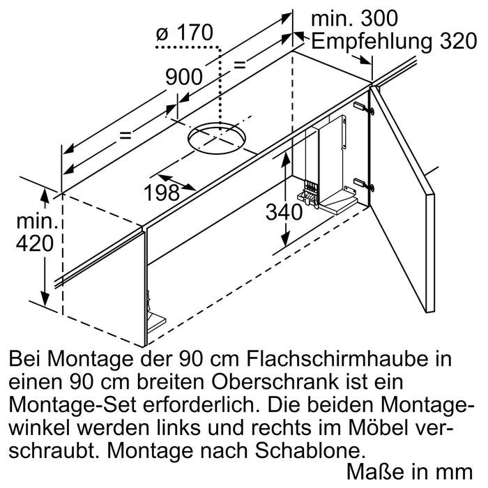 Neff D49ML54X1 Flachschirmhaube 90cm Edelstahl - 3 Stufen + 2 Intens