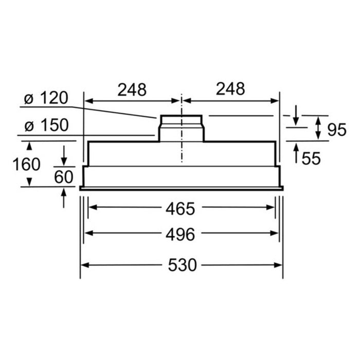 Bosch DHL555BL Serie 4 Lüfterbaustein 50cm für Dunstabzugshaube