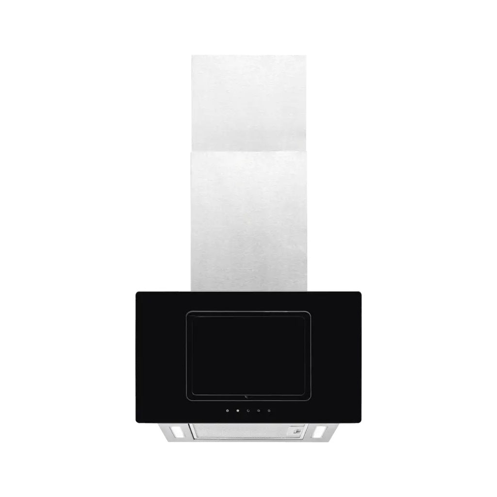 Produktbild Kaminhaube - Exquisit KFD 60-9 Duo Inox Dunstabzugshaube 60cm Edelstahl, schwarz