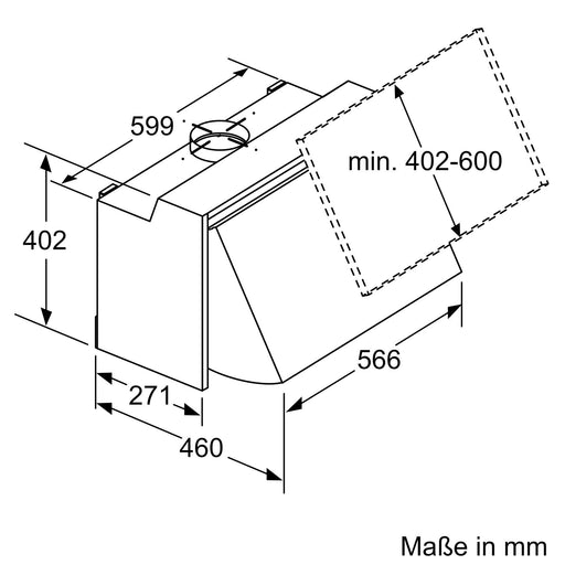 Produktbild Zwischenbauhaube - Bosch DEM63AC00 Zwischenbauhaube Serie 2 60cm