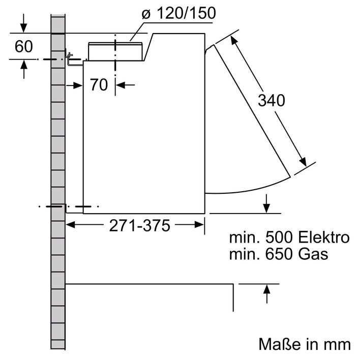 Bosch DEM63AC00 Zwischenbauhaube Serie 2 60cm