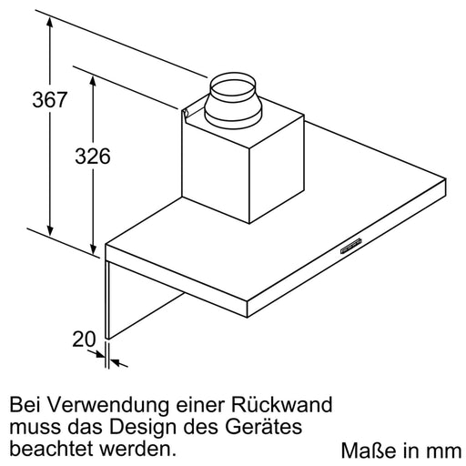 Produktbild Wandhaube - Bosch Serie 4 DWB66DM50 Dunstabzugshaube Wandmontiert Edelstahl 580 m³/h A