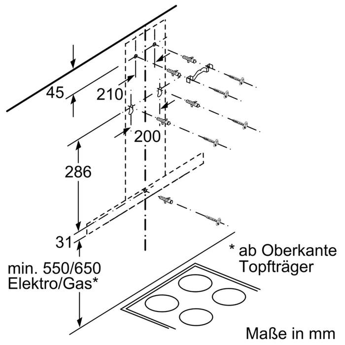 Neff DBBC640N Dunstabzugshaube wandmontiert Edelstahl 590 m³/h A