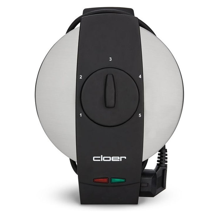 Cloer 1639SR 5 Waffel(n) Schwarz, Edelstahl