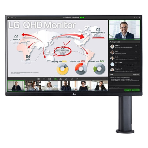 Produktbild Ergo Monitor - LG 32QP880 IPS-Monitor 31,5 Zoll WQHD 2560 x 1440 Pixel HDMI DP USB-C USB 3.0 Schwarz