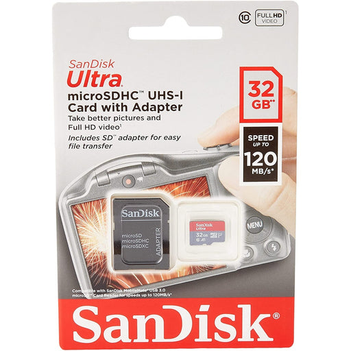 Produktbild Speicherkarte - Sandisk Ultra microSDHC 32GB 120MB/s A1 Class 10 UHS-I + S