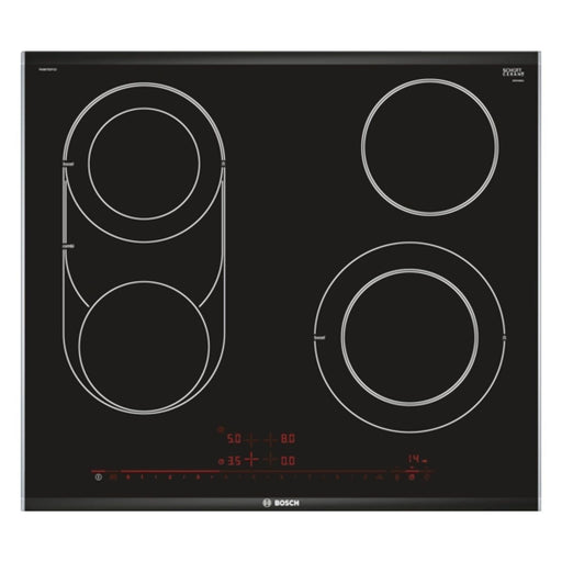 Produktbild Elektro-Kochfeld - Bosch Serie 8 PKM675DP1D Kochfeld Schwarz, Edelstahl Integriert Keramik 4 Zone(n)